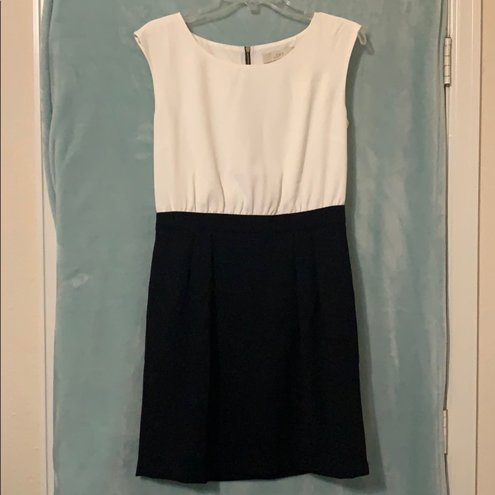 LOFT Black and white dress